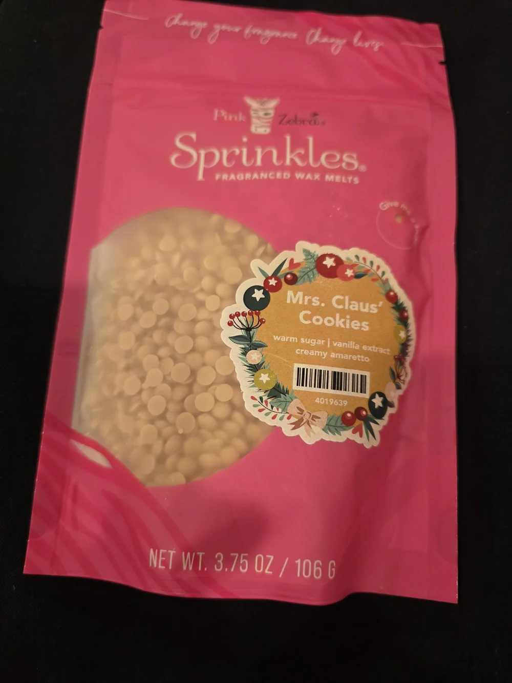 Pink Zebra Sprinkles Fragranced Wax Melts in Bright Pink Packaging